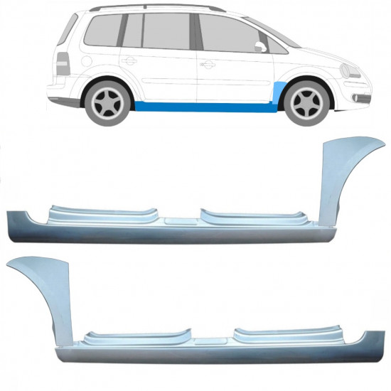 Opravný plech prahu + predného blatníka pre VW Touran 2003-2010 11166