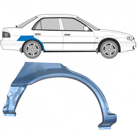 Lem zadného blatníka pre Toyota Corolla 1997-2002 / Pravá 9060