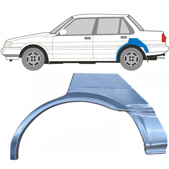 Lem zadného blatníka pre Toyota Corolla 1983-1988 / Ľavý 7693