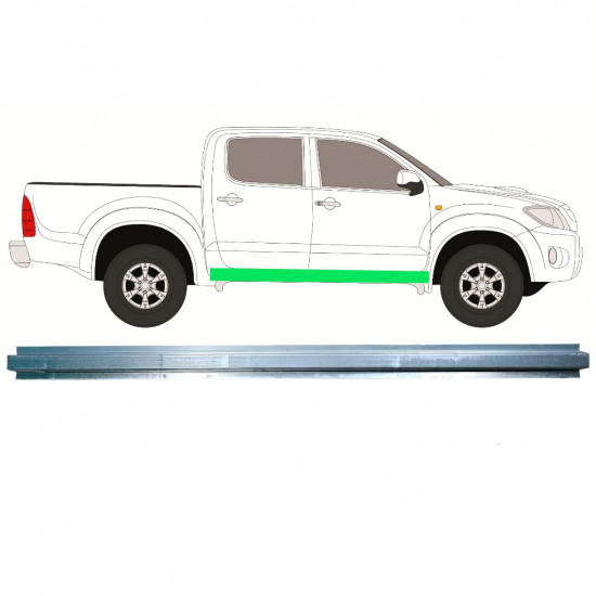 Opravný plech prahu vnútorný pre Toyota Hilux 2005-2015 / Vľavo = Vpravo (symetrické) 11456