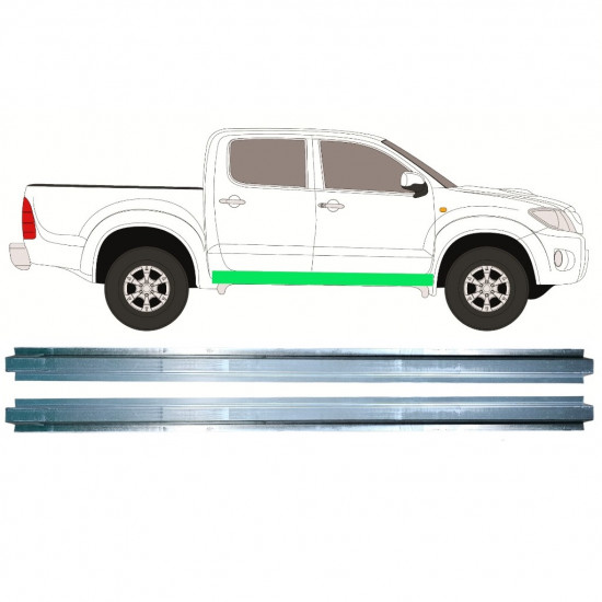 Opravný plech prahu vnútorný pre Toyota Hilux 2005-2015 / Sada 11457