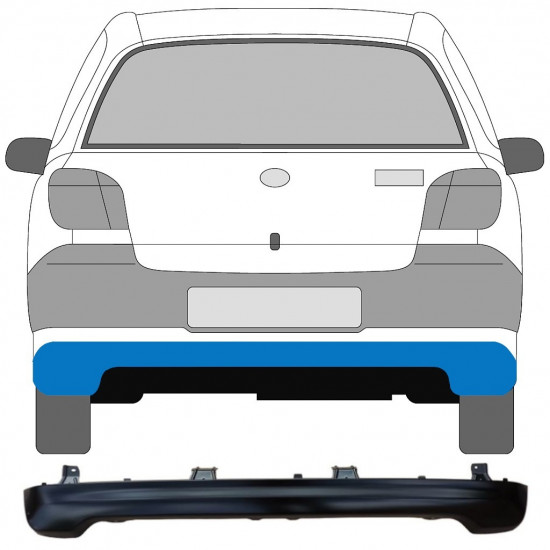 Zadný nárazník pre Toyota Yaris 2003-2005 7065