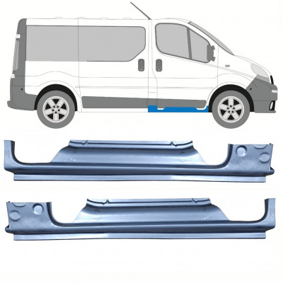 Opravný plech prahu pre Renault Trafic Opel Vivaro 2001-2014 / Ľavá+Pravá / Sada 10307