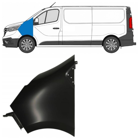 Predný blatník pre Renault Trafic 2014- 2021-2026 / Ľavý 17105