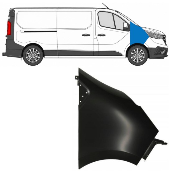 Predný blatník pre Renault Trafic 2014- 2021-2026 / Pravá 17104