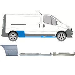 Opravný plech sada pre Opel Vivaro 2001-2014 / Pravá / 13304