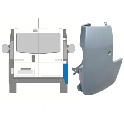 Zadný roh nárazníka pre Renault Trafic 2001-2014 / Pravá 8408