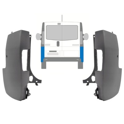 Zadný roh nárazníka pre Renault Trafic 2001-2014 / Ľavá+Pravá / Sada 9944