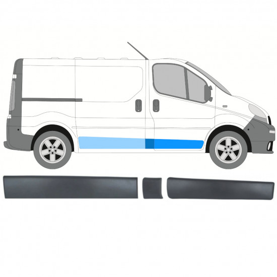 Sada líšt pre Renault Trafic Opel Vivaro Primastar 2001-2014 / SWB / Pravá /  8569