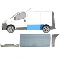 Opravný plech sada pre Renault Trafic Opel Vivaro 2001-2014 / SWB / Ľavý /  11229