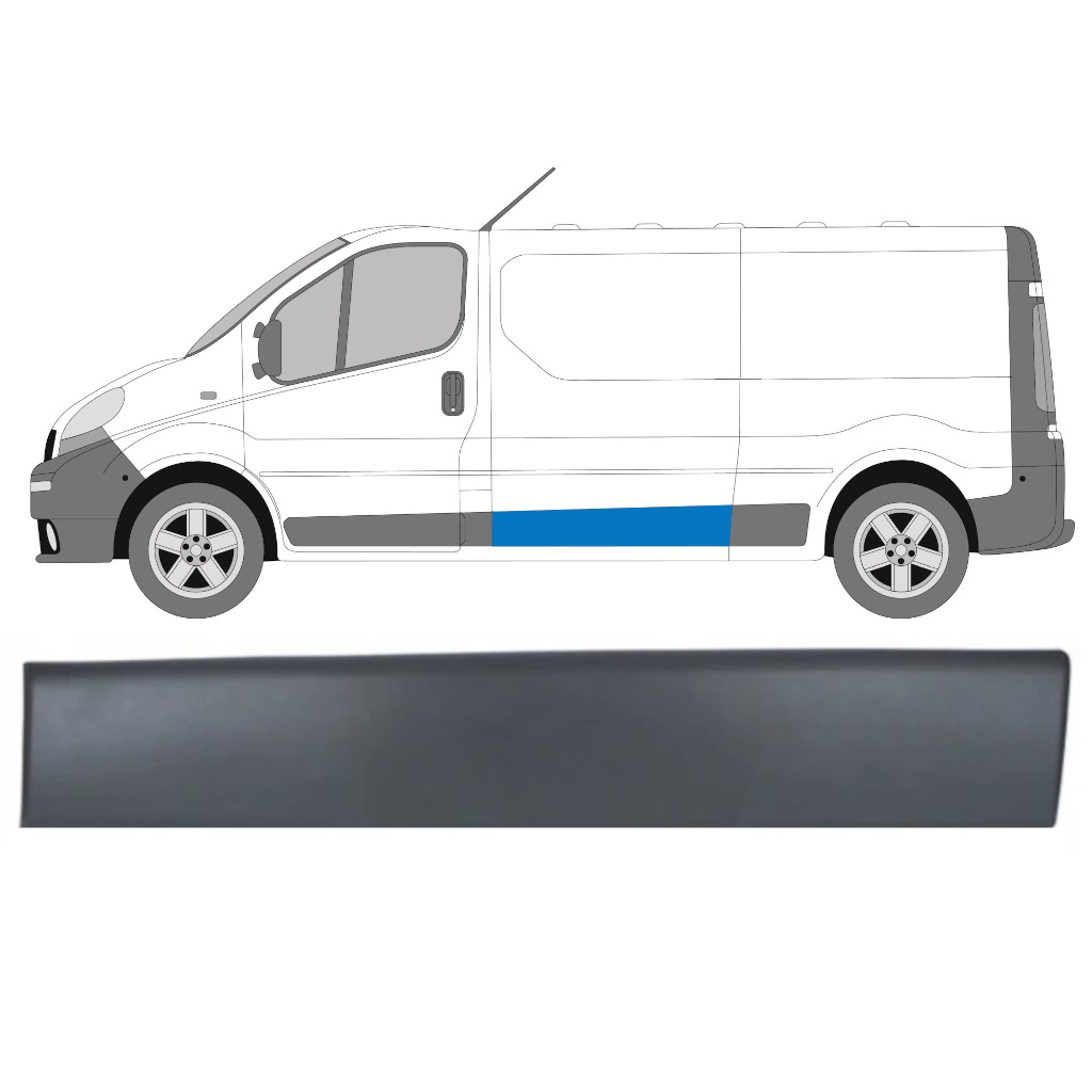Bočná Lišta Pre Renault Trafic 2001-2014 / Ľavý 8204