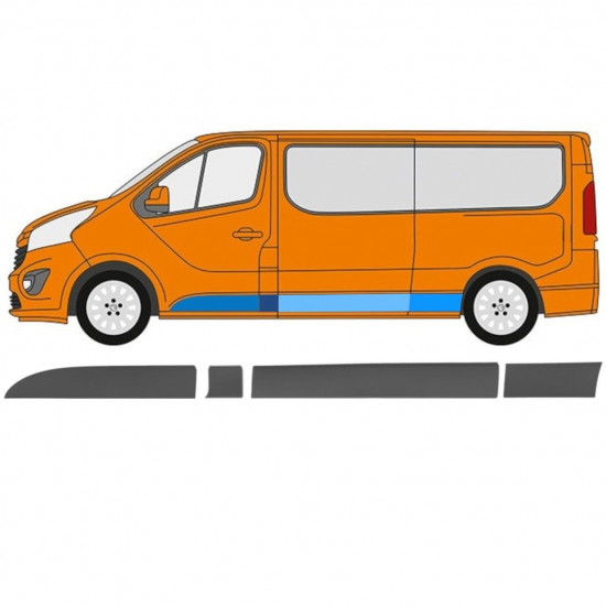 Bočná lišta pre Renault Trafic 2014- / LWB / Ľavý / Sada 11255