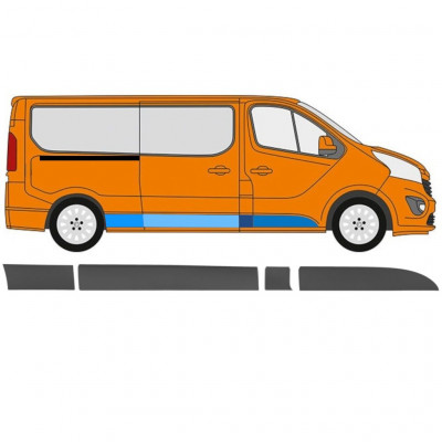 Bočná lišta pre Renault Trafic 2014- / LWB / Pravá / Sada 11254