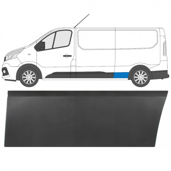 Bočná lišta zadného blatníka pre Renault Trafic 2014- / Ľavý 8220