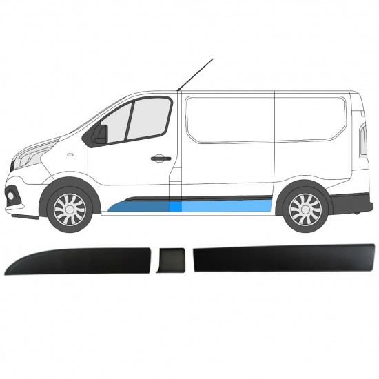 Sada líšt pre Renault Trafic Opel Vivaro Talento 2014- / SWB / Ľavý /  8568