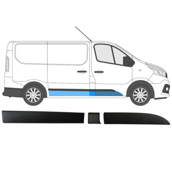 Sada líšt pre Renault Trafic Opel Vivaro Talento 2014- / SWB / Pravá /  8567