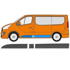 Bočná lišta pre Opel Vivaro 2014-2019 / Ľavý / Sada 13327