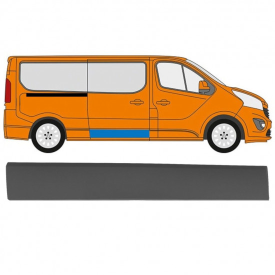 Bočná lišta posuvných dverí pre Renault Trafic 2014- / Pravá 11250