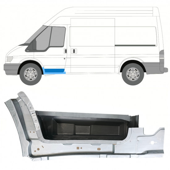 Opravný plech prahu predného schodu vnútorný pre Ford Transit 2000-2013 / Ľavý 8257