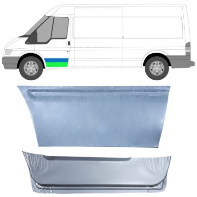Opravný plech predných dverí vnútorný pre Ford Transit 2000-2013 / Ľavý / Sada 14544