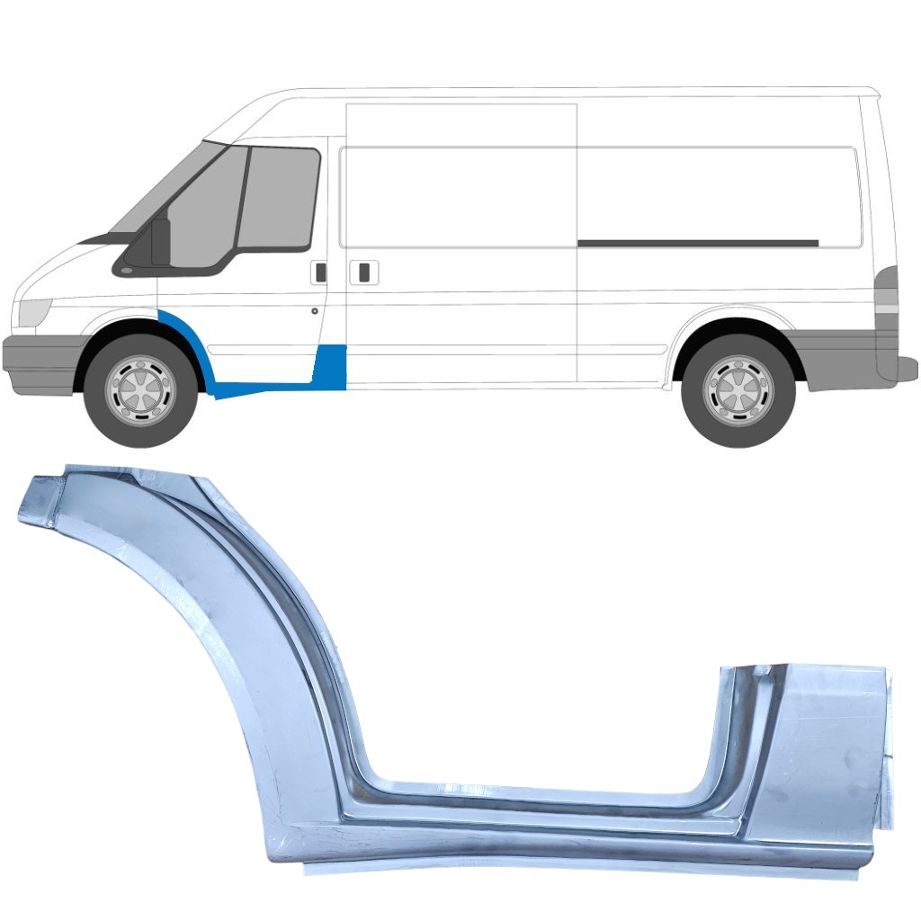 Opravný Plech Prahu + Predného Podbehu Pre Ford Transit 2000-2013 / Ľavý 9078