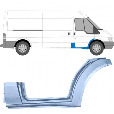 Opravný plech prahu + predného podbehu pre Ford Transit 2000-2013 / Pravá 9076