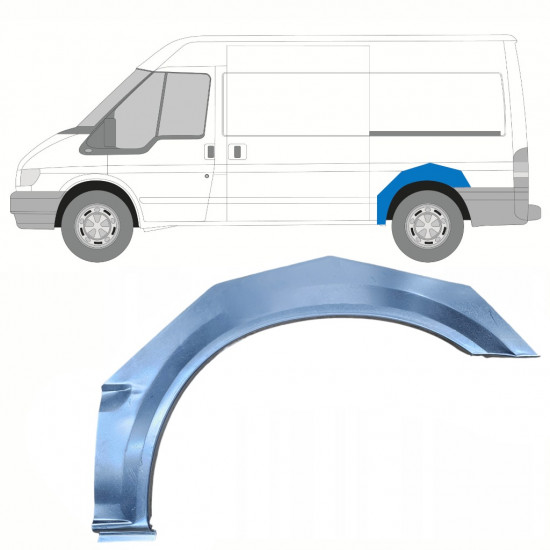 Lem zadného blatníka pre Ford Transit 2000-2013 / Ľavý 9139