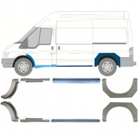 Opravný plech prahu + zadného blatníka pre Ford Transit 2000-2013  / MWB / Sada 12675