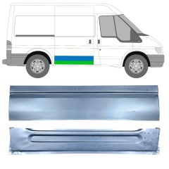 Opravný plech posuvných dverí vnútorný + vonkajší pre Ford Transit 2000-2013 / Pravá / Sada 12664