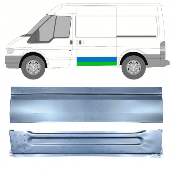 Opravný plech posuvných dverí vnútorný + vonkajší pre Ford Transit 2000-2013  / SWB / Ľavý / Sada 12666