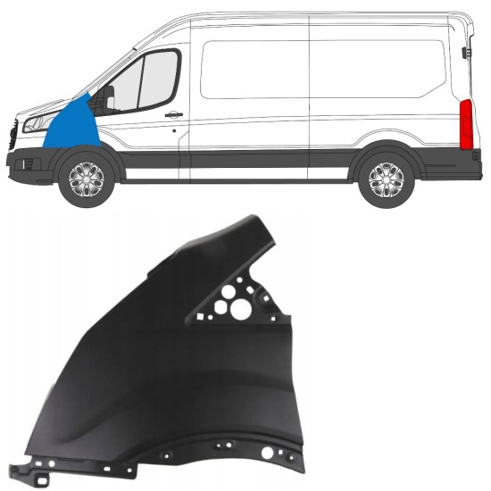 Predný blatník pre Ford Transit 2014- 2014-2019 / Ľavý 17093