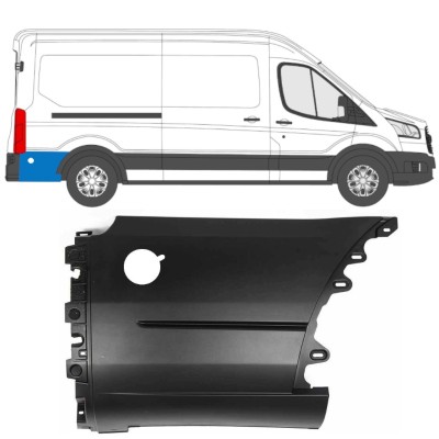 Bočná lišta zadného blatníka za kolesom pre Ford Transit 2014- / Pravá 14672