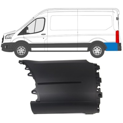 Bočná lišta zadného blatníka za kolesom pre Ford Transit 2014- / Ľavý 14671
