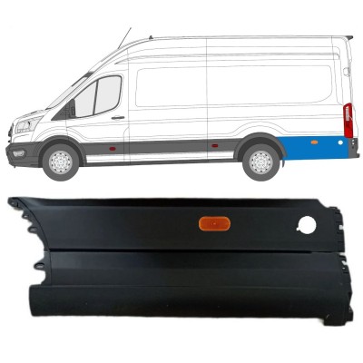 Bočná lišta zadného blatníka za kolesom pre Ford Transit 2014- / Ľavý / Sada 14679