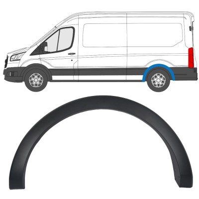 Bočná lišta zadného blatníka pre Ford Transit 2014- / Ľavý 14669
