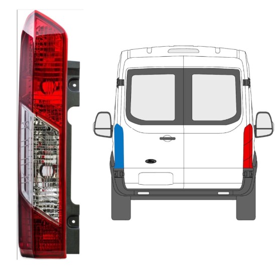 Zadná lampa pre Ford Transit 2014- / Ľavý 16093