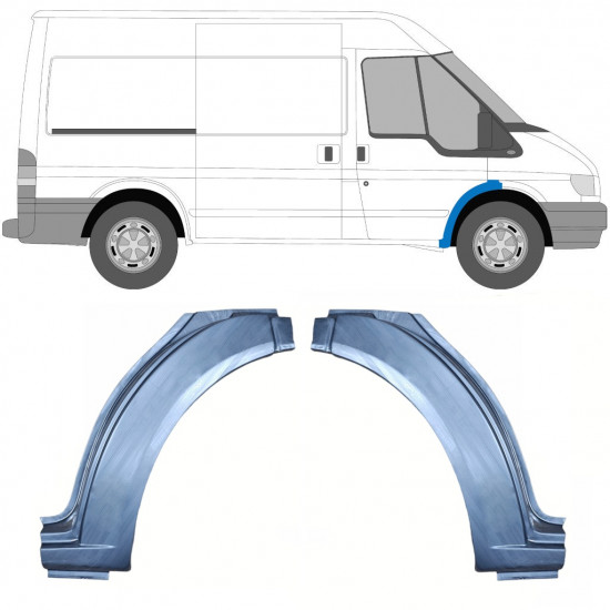 Opravný plech predného blatníka pre Ford Transit 2000-2013 / Ľavá+Pravá / Sada 10388