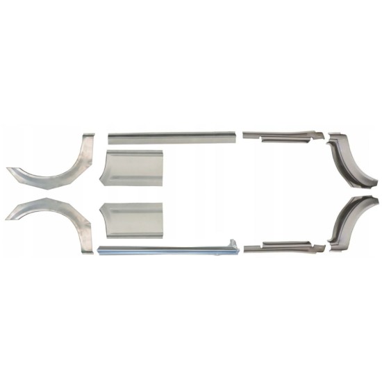 Opravný plech prahu + zadného blatníka pre Ford Transit 2000-2013 / Ľavá+Pravá / Sada 10630