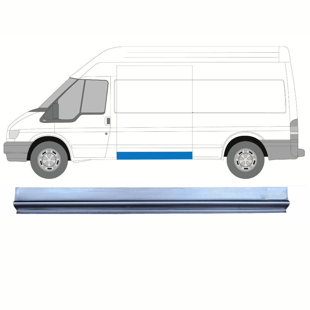 Opravný Plech Bočnej Steny Pre Ford Transit 2000-2013 / Ľavý 9136