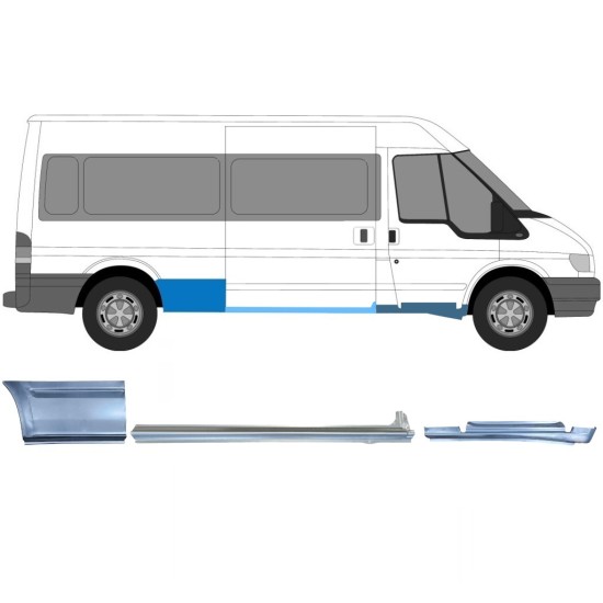 Opravný plech sada pre Ford Transit 2000-2013  / LWB / Pravá /  12436