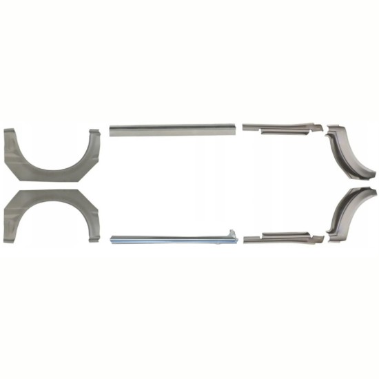 Opravný plech prahu + zadného blatníka pre Ford Transit 2000-2013 / Sada 9692