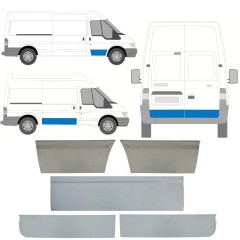 Opravný plech dverí pre Ford Transit 2000-2013 / Ľavá+Pravá / Sada 11387