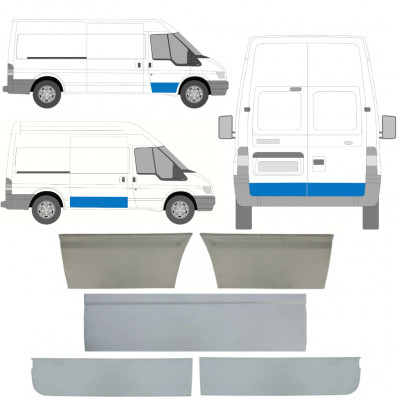 Opravný plech dverí pre Ford Transit 2000-2013 / Sada 11387