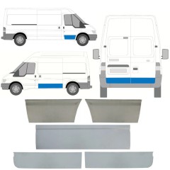 Opravný plech dverí pre Ford Transit 2000-2013 / Ľavá+Pravá / Sada 11389