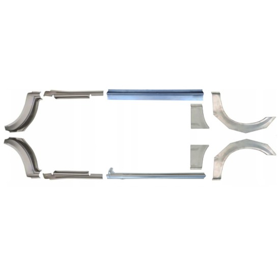 Opravný plech prahu + zadného blatníka pre Ford Transit 2000-2013 / Sada 12676