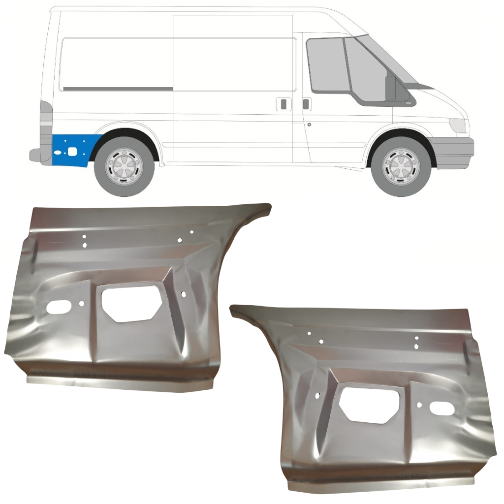Lem Zadného Blatníka Pre Ford Transit 2000-2013 / Ľavá+Pravá / Sada 11759