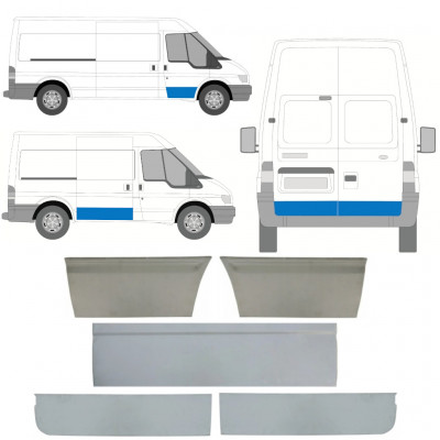 Opravný plech dverí pre Ford Transit 2000-2013 / Sada 11388