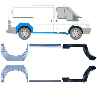 Opravný plech sada pre Ford Transit 2000-2013 / Ľavá+Pravá / 15024