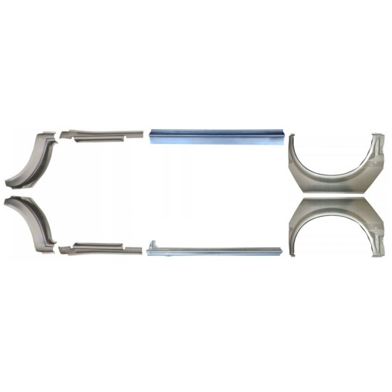Opravný plech prahu + zadného blatníka pre Ford Transit 2000-2013 / Sada 12674