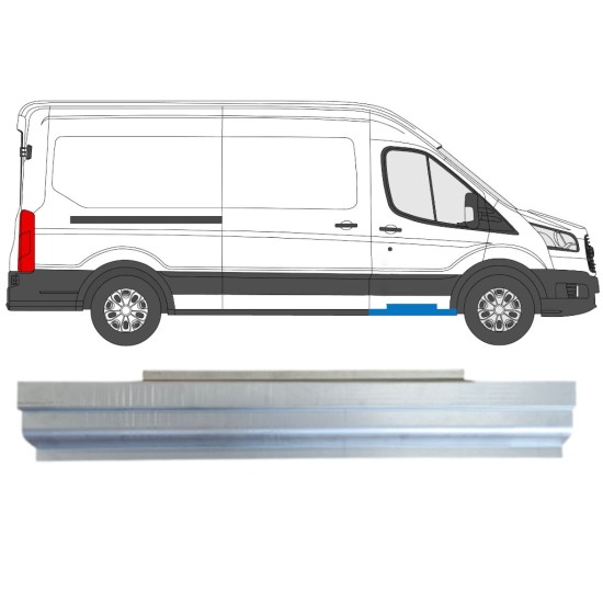 Opravný plech prahu pre Ford Transit 2014- / Vľavo = Vpravo (symetrické) 14737